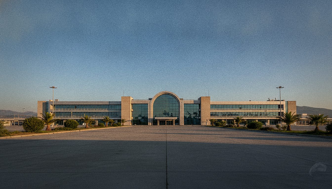El edificio terminal del aeropuerto internacional de Heraklion, en Creta
