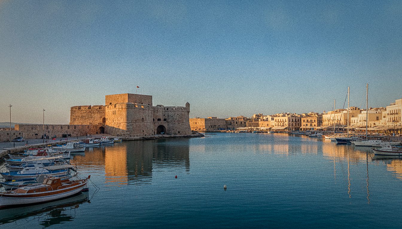 El antiguo puerto veneciano y la fortaleza de Heraklion, en Creta