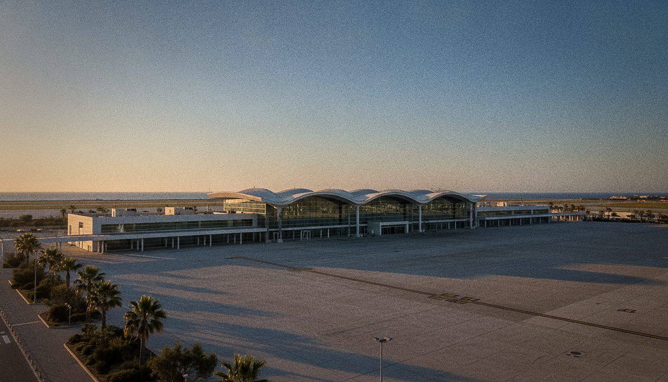 El edificio terminal del aeropuerto de Ibiza