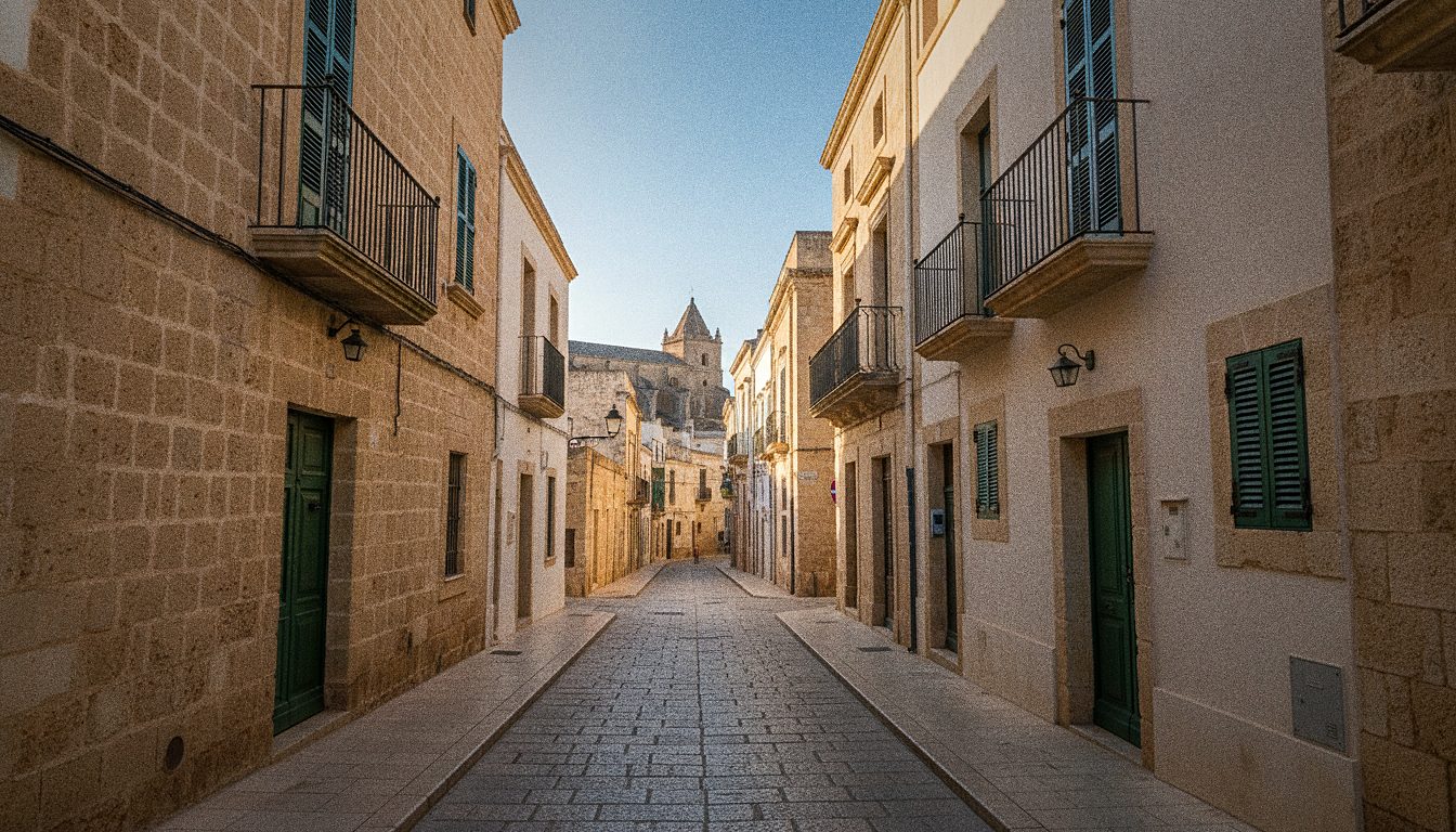 Una calle estrecha camino de la catedral de Toledo